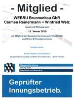 Webru Brunnenbau: geprüfter Innungsbetrieb